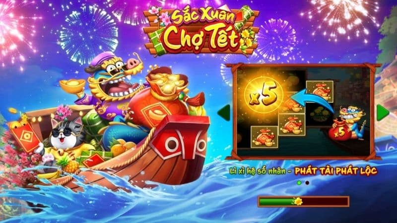 Nổ hũ Sắc Xuân Chợ Tết Moto88: Du xuân có thưởng đậm 2 nổ hũ Sắc Xuân Chợ Tết
